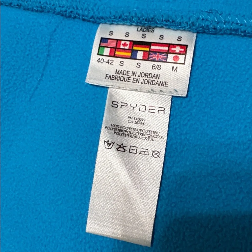 Spyder Core Sweater Full Zip Pullover Turquoise Women’s Size Small